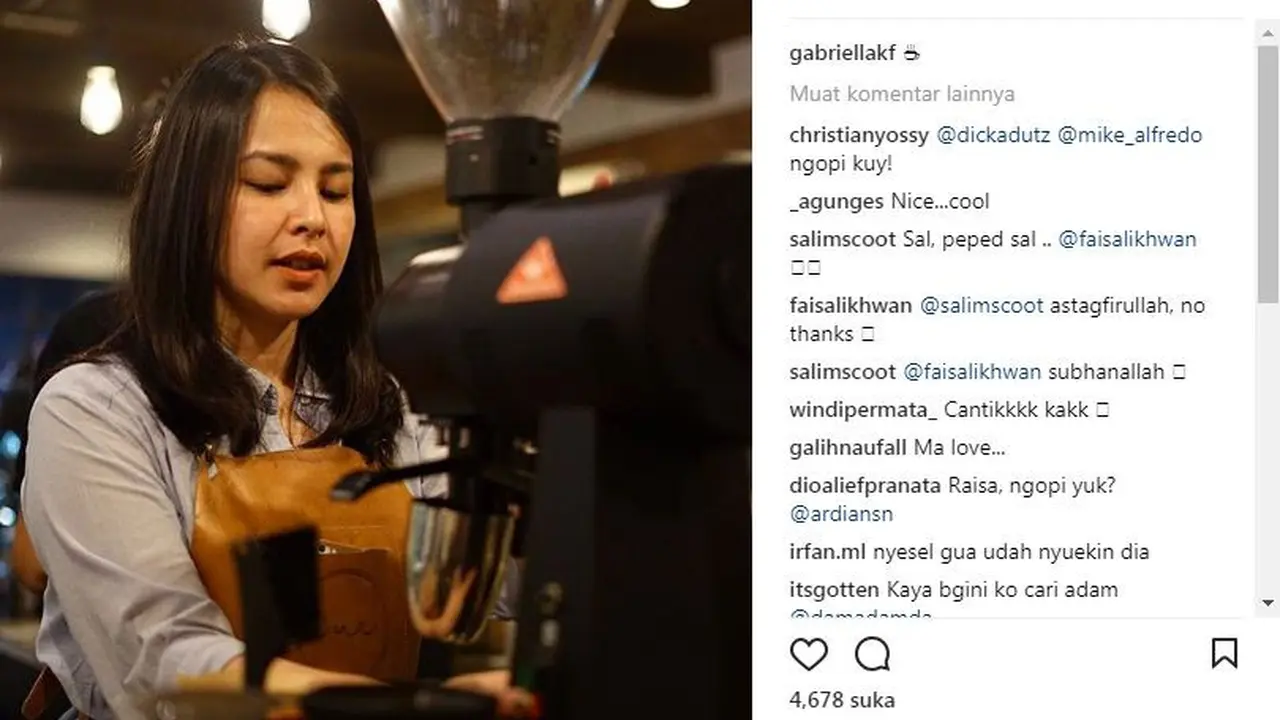 Gabriella K Fernanda, Barista cantik yang viral di dunia maya