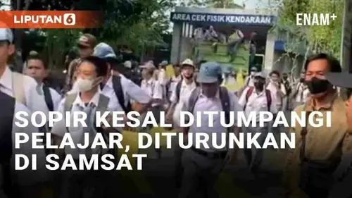 VIDEO: Viral Sopir Kesal Ditumpangi Rombongan Pelajar, Diturunkan di Samsat Hingga Bikin Kocar-Kacir