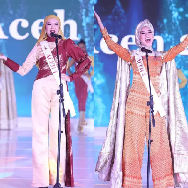 Adu Gaya Dua Wakil Aceh di Ajang Puteri Indonesia 2023 kenakan hijab, credit: Instagram @sasaramadhanty/@inssyira