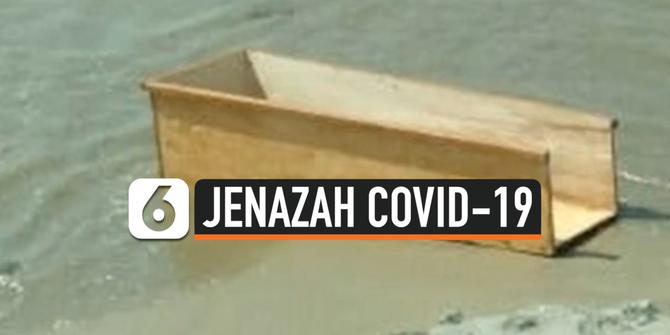 VIDEO: Tolak Protokol Kesehatan, Peti Jenazah Covid-19 Dibuang ke Laut