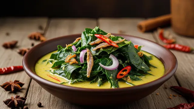 Resep Daun Ubi Tumbuk Khas Medan (AI Generated)