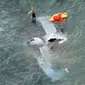 Kapal Osprey AS yang jatuh di lepas pantai Pulau Okinawa Jepang. (Reuters) 