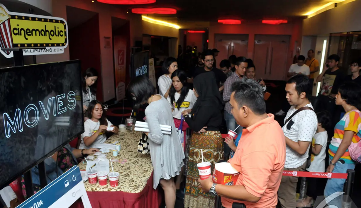 Cinemaholic mengajak para penggemar film untuk menyaksikan film Big Hero 6, Jakarta, Minggu (9/11/2014) (Liputan6.com/Panji Diksana)