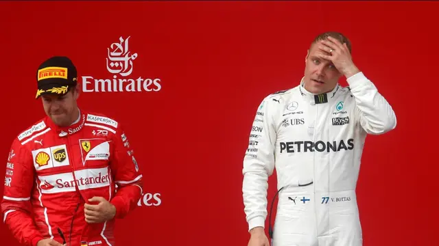 Sebastian Vettel dan Valtteri Bottas 