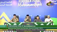 Konferensi pers PP Muhammadiyah terkait penetapan awal Ramadhan, Idul Fitri, dan Idul Adha 1445 H, Sabtu (20/1/2024). (YouTube tvMu Channel)