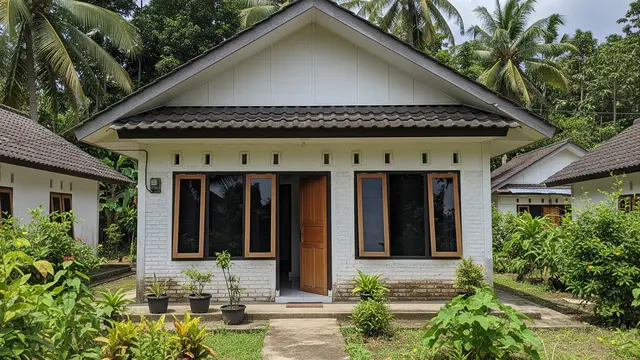 Model Rumah 8x10 di Desa/Rumah 8x10 Atap Pelana Sederhana