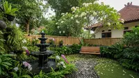 8 Model Taman Rumah Kecil dengan Air Mancur Mini untuk Suasana Tenang dan Natural, Cocok untuk Introvert