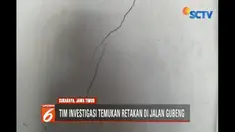 Tim investigasasi menemukan ada retakan vertikal usai Jalan Gubeng ambles.