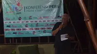 Press Conference Pangandaran International Kite Festival (PIKF) 2019 pada Jumat (12/7) di Cafe Siti Mungil, wisata Kampung Turis.