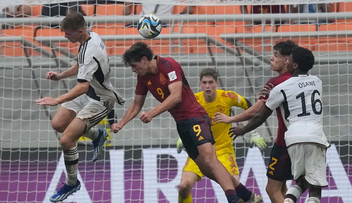 Dengan hasil ini, Jerman bakal menghadapi pemenang duel Brasil vs Argentina di babak semifinal Piala Dunia U-17 2023. (AP Photo/Achmad Ibrahim)