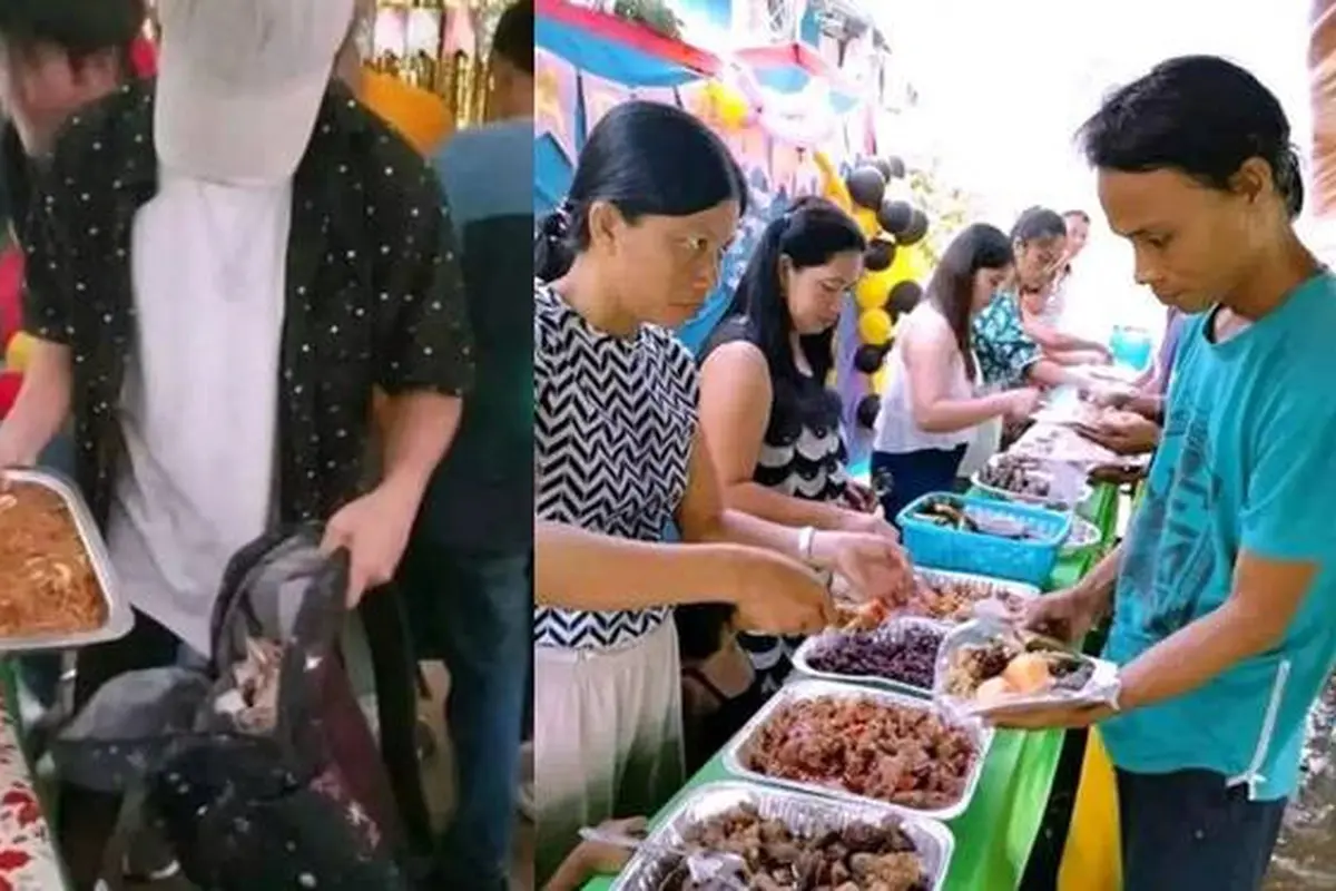 7 Potret Nyeleneh Orang Makan di Acara Kondangan Ini Kocak