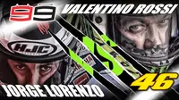 head to head Jorge Lorenzo vs Valentino Rossi (Grafis: Abdillah/Liputan6.com)