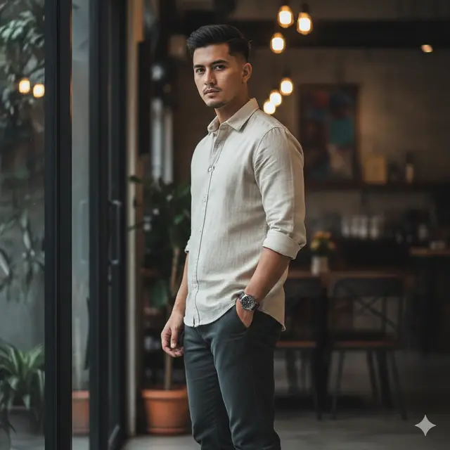 Model Rambut Pria Burst Fade Panjang