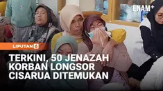Suasana haru dan duka menyelimuti keluarga korban longsor di Pasirlangu, kawasan Cisarua, Kabupaten Bandung Barat, Jawa Barat, Rabu. Tangis keluarga pecah saat satu per satu jasad korban yang ditemukan berhasil diidentifikasi oleh petugas Disaster Vi...