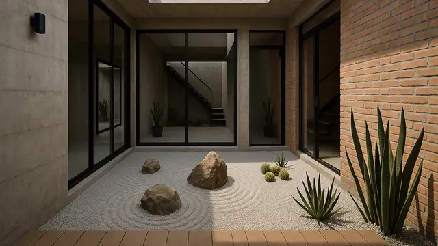 Model Rumah dengan Taman di Tengah Terbaru 2025 (Foto: ChatGPT)