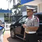 Kakorlantas Polri Irjen Refdi Andri meninjau Pos Induk Patroli Jalan Raya di Serang, Banten. (Liputan6.com/Nafiysul Qodar)