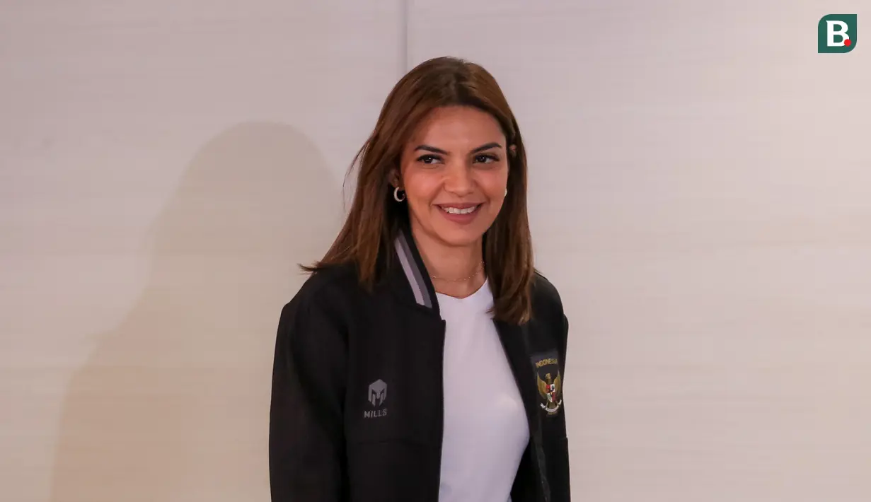 <p>Najwa Shihab berjalan memasuki ruangan sebelum pengumuman Satgas Independen Antimafia Bola Indonesia di Menara Danareksa, Jakarta Pusat, Rabu (20/09/2023). (Bola.com/Bagaskara Lazuardi)</p>