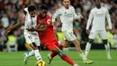 Bermain di hadapan pendukung sendiri, Real Madrid sukses membungkam Sevilla dengan skor 4-2. (OSCAR DEL POZO/AFP)