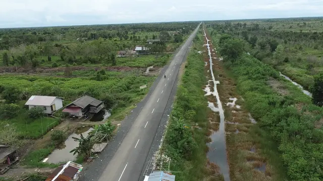 Kementerian Pekerjaan Umum dan Perumahan Rakyat (PUPR) terus mendukung pengembangan program food estate di Kalimantan Tengah (Kalteng)