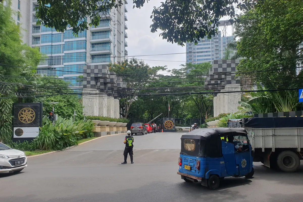 Apartemen yang diduga milik Tersangka kasus Pemerasan, Ketua KPK non-aktif, Firli Bahuri di kawasan Dharmawangsa, Cipete Utara, Kebayoran Baru, Jakarta Selatan.