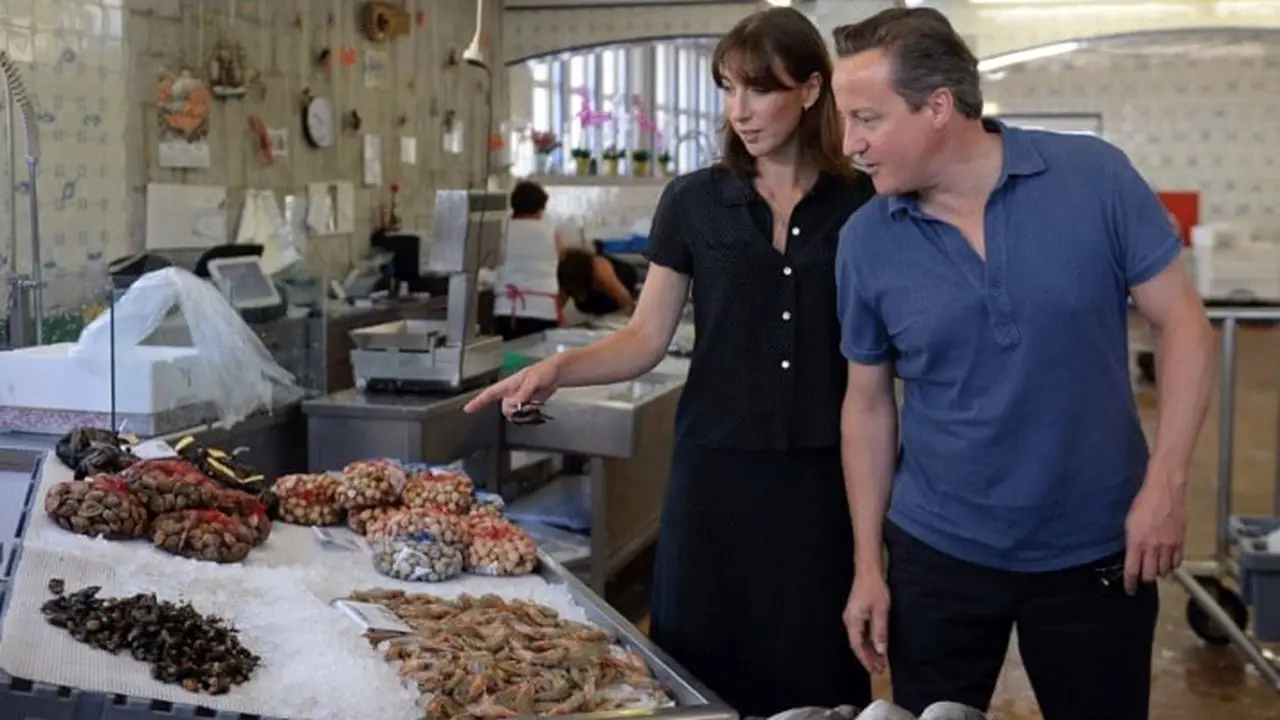 David Cameron dan sang istri, Samantha 