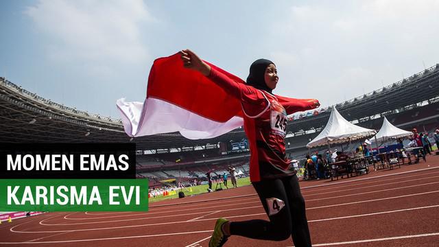 Berita video atlet para atletik Indonesia, Karisma Evi Tiarani meraih medali emas pada nomor lari 100 meter putri T42/T63, di Stadion Utama Gelora Bung Karno, Jakarta, Rabu (10/10/2018).
