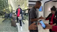 6 Potret Fitri Carlina Berangkat ke Australia, Persiapan Kawal Timnas Indonesia