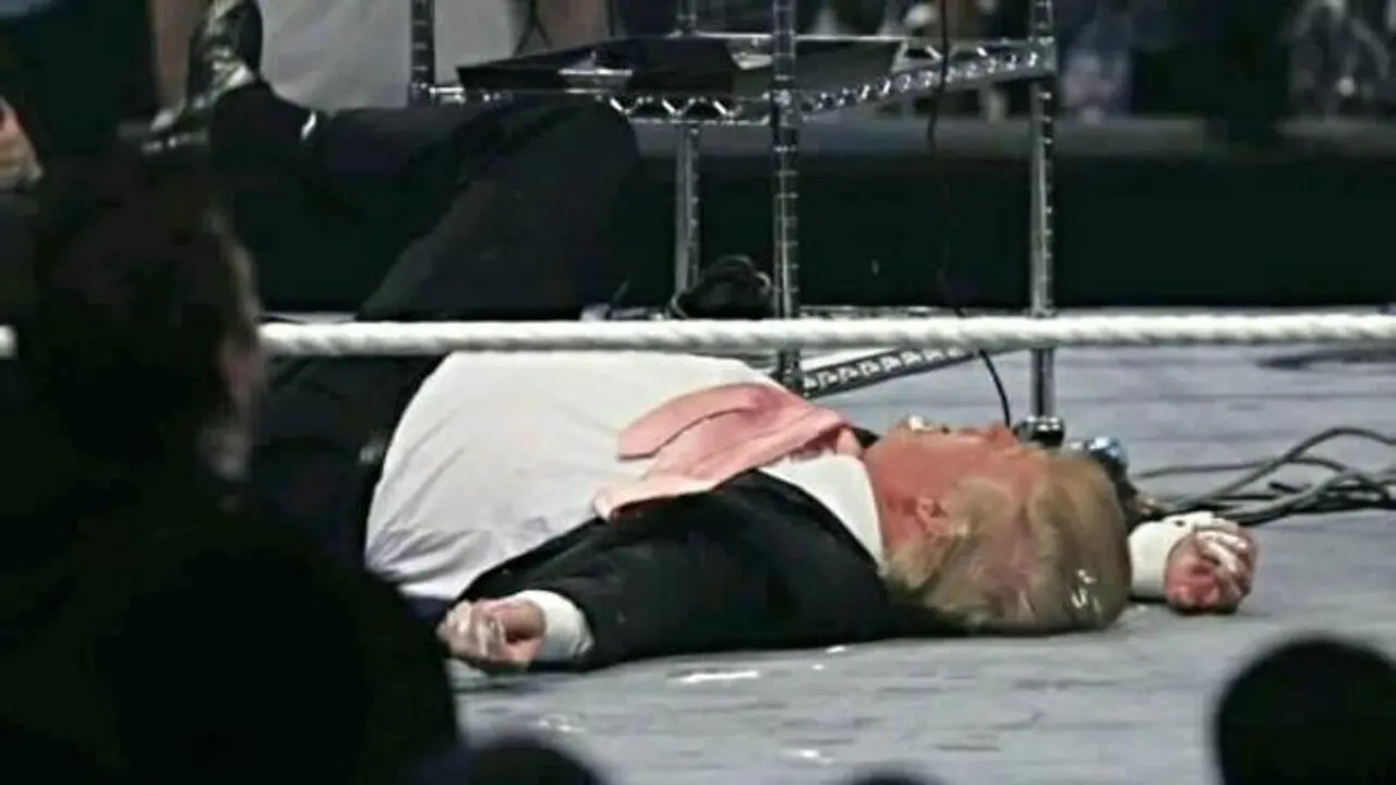 Beredar Foto Donald Trump Meninggal di Panggung, Hoax? 
