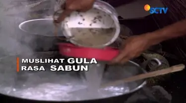 Beredar kabar, produsen gula jawa yang mengoplos bahan makanan tersebut dengan sabun colek. Benarkah?