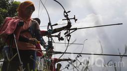 Para pepanah mengikuti pemusatan latihan nasional jelang SEA Games 2017 di Cibubur, Jakarta Timur, Rabu (26/4/2017). (Bola.com/Vitalis Yogi Trisna) 