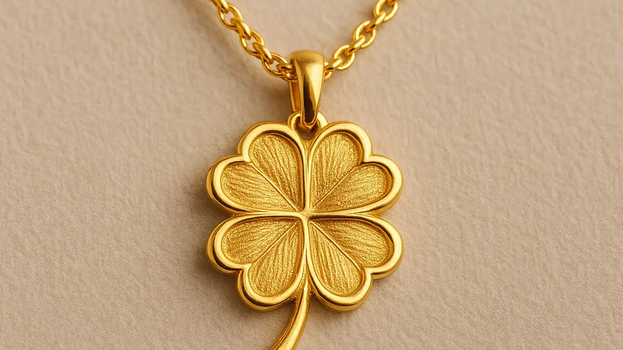 Model Kalung Emas Daun Semanggi