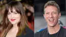 Dakota Johnson dan Chris Martin memang tak terlalu sering terlihat mesra bersama. (Elle)