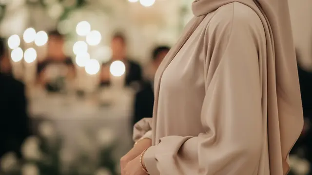 Abaya Satin Polos