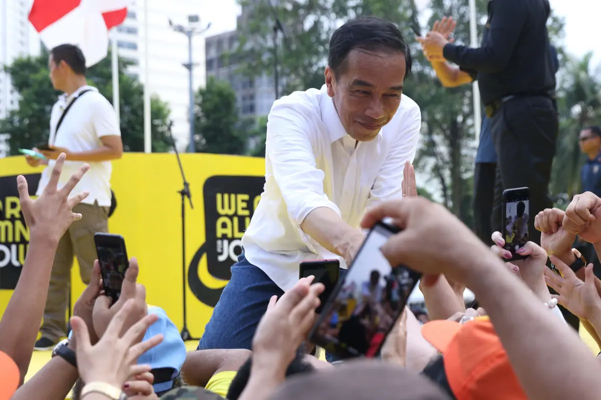 Usai Hadiri Deklarasi, Jokowi Sapa Pendukungnya