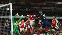 Arsenal mengalahkan Manchester United 2-0 di Emirates Stadium pada pekan ke-14 Liga Inggris 2024/2025. Kamis (5/12/2024) dini hari WIB. (AFP/Adrian Denis)