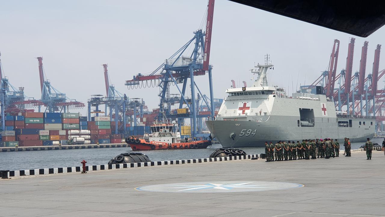 Sebanyak 188 WNI ABK World Dream telah tiba di Tanjung Priok, Jakarta Utara, Sabtu (14/3/2020)