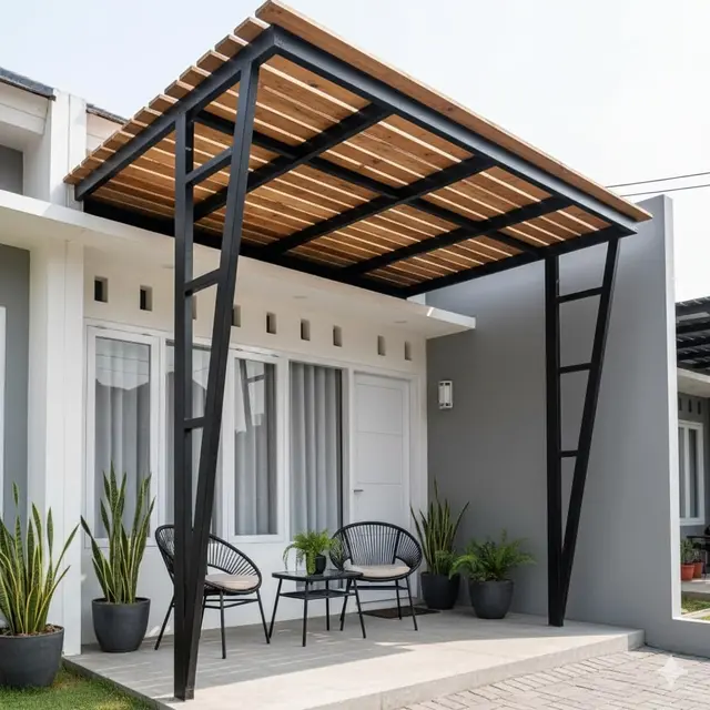 Inspirasi Desain Teras Rumah Tipe 36 Minimalis dengan Kanopi Terbaru 2025