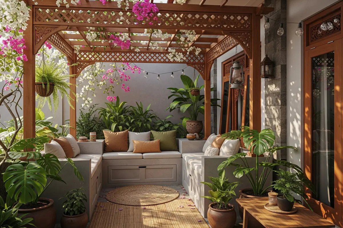 Desain Rumah Kecil tapi Punya Teras Lega yang Cozy untuk Santai