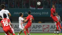 Duel Indonesia vs Hong Kong di Stadion Patriot Candrabhaga, Bekasi, pada matchday terakhir penyisihan Grup A Asian Games 2018, Senin (20/8/2018). (Bola.com/Dok. INASGOC)