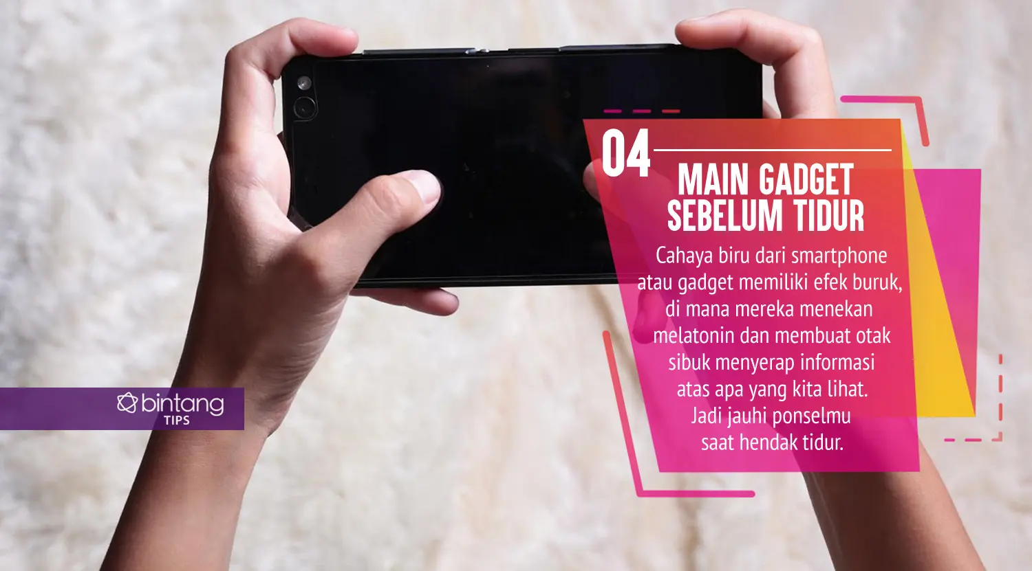 Sepele sih, tapi ini bisa bikin tidurmu nggak berkualitas. (Foto: Deki Prayoga, Digital Imaging: Nurman Abdul Hakim/Bintang.com)