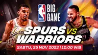 Jadwal dan Live Streaming NBA San Antonio Spurs vs Golden State Warriors di Vidio