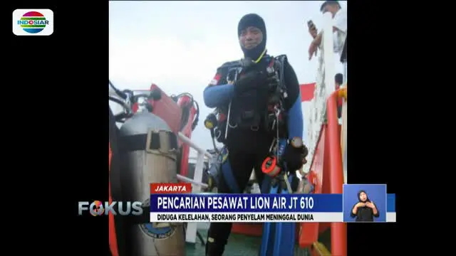 Anggota Tim Penyelam Meninggal saat Bantu Cari Pesawat Lion Air