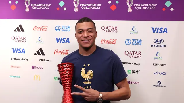 Mbappe mendapat penghargaan Man of the Match
