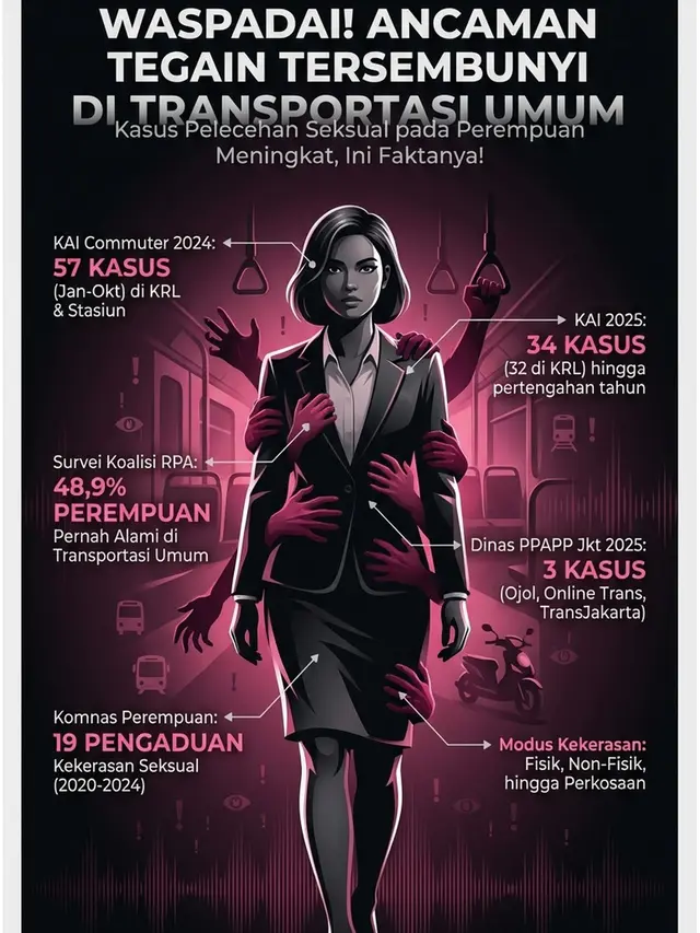 Perempuan dan Kerentanan Pelecehan Seksual di Transportasi Umum, Dialami Setengah Pengguna Transum Perempuan