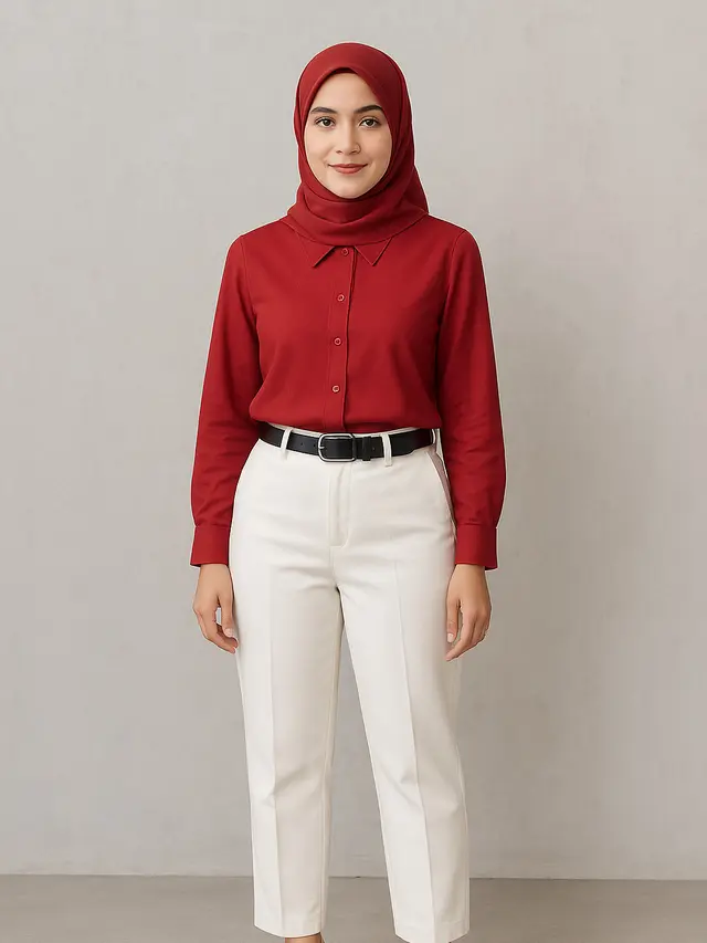Atasan Merah Cocok dengan Bawahan Warna Apa untuk Acara 17 Agustus