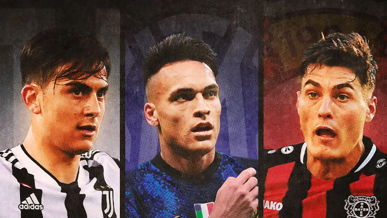 Ilustrasi - Paulo Dybala, Lautaro Martinez, Patrik Schick