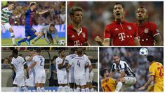 Hasil Liga Champions matchday 1 diwarnai kemenangan telak Barcelona atas Celtic serta kegagalan Juventus mengalahkan Sevilla meski bermain di Turin. Berikut hasil lengkap Liga Champions matchday 1. (AFP-Reuters)