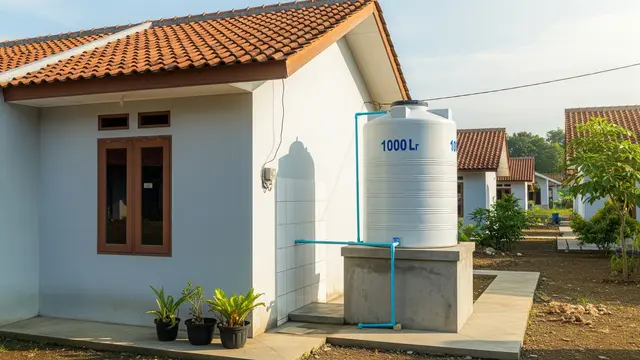 Posisi ideal toren air di dekat kamar mandi utama