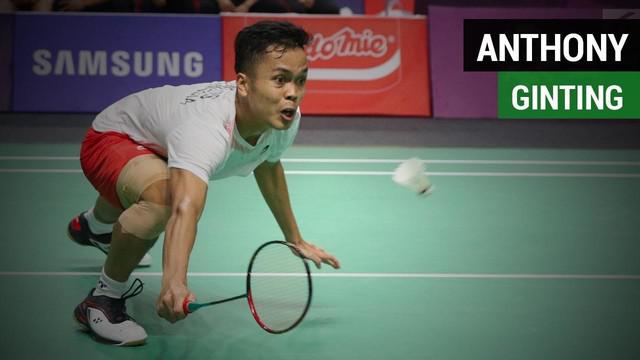 Anthony Sinisuka Ginting duel dramatis pada final bulutangkis beregu putra melawan China, Shi Yuqi Rabu (22/8/2018) di Istora, Senayan.
