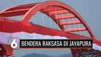 Perdana, Bendera Merah Putih berukuran raksasa berkibar di Jembatan Holtekamp Hamadi atau yang dikenal dengan Jembatan Merah. Aksi ini mendapatkan antusiasme dari warga Jayapura.